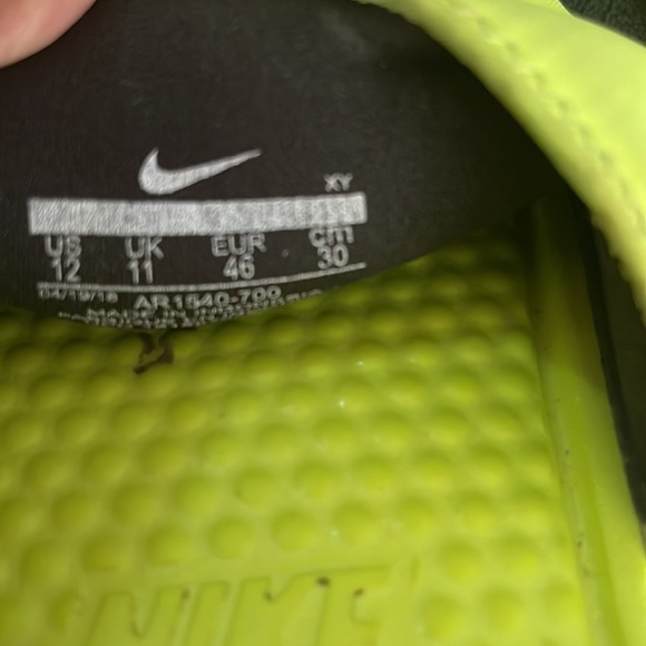 Nike “Banassi” Neon Yellow Slide Men US 12 - Picture 9 of 10